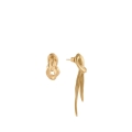 Asymmetrical gold-plated earrings from the Prato collection