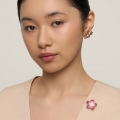 Pink cherry blossom-shaped pin from the Plantis collection - ORSKA