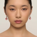 Dangling earrings with cherry blossom flowers from the Plantis collection - ORSKA
