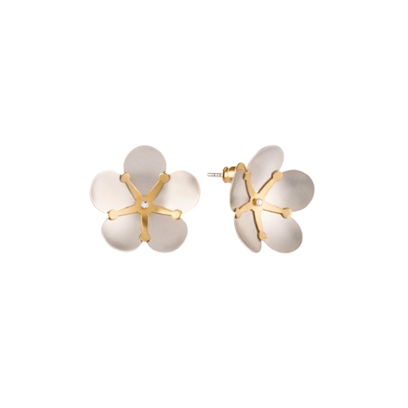 Light cherry blossom flower earrings from the Plantis collection