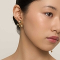 Light cherry blossom flower earrings from the Plantis collection - ORSKA jewelry