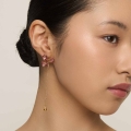 Pink cherry blossom flower earrings from the Plantis collection – ORSKA jewelry