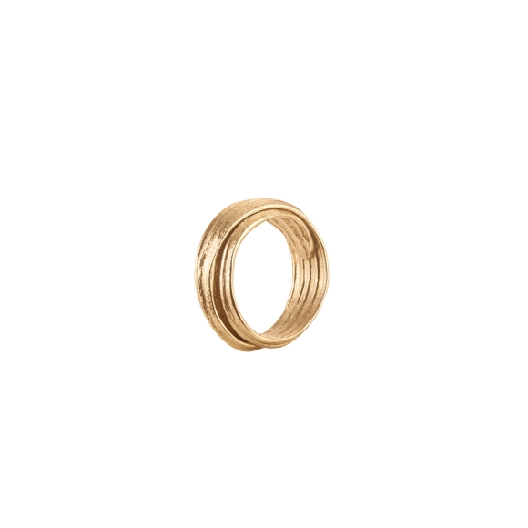 Gold-plated ring, band ring from the Prato collection