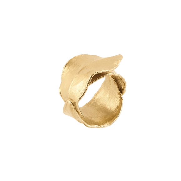 Gold-plated sage leaf ring - ORSKA