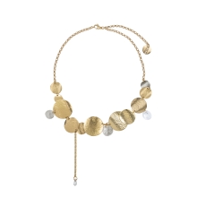 Short necklace with crystal pendant from the Rundo collection