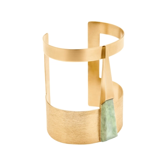 Wide bracelet - jade cuff from the Guatemala collection - ORSKA