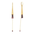 Earrings with speckled pink jade from the Guatemala Collection - ORSKA