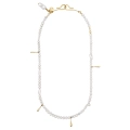 Long pearl chain with gold-plated elements from the Perle collection