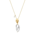 Gold-plated necklace with a baroque pearl from the Perle collection
