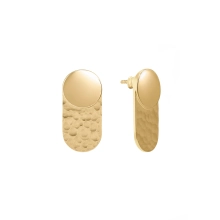 Gold-plated earrings from the Malachite collection