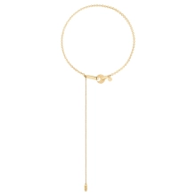 Gold-plated tie necklace from the Malachite collection