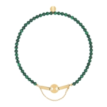 Short malachite necklace with a decorative pendant