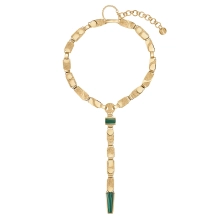 A magnificent, gold-plated necklace from the Malachite collection