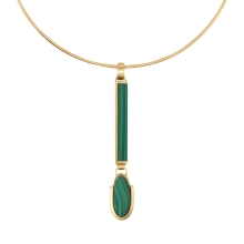 Necklace with a green stone pendant from the Malachite collection