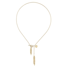 Long Wheat Ear Pendant Necklace - Bery Collection