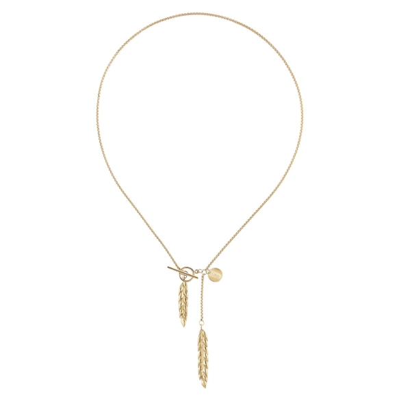 Long Wheat Ear Pendant Necklace - Bery Collection