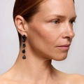 Long earrings with black natural stones – ORSKA jewelry