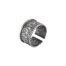 Repoussé graphite wedding ring from the Nepal collection