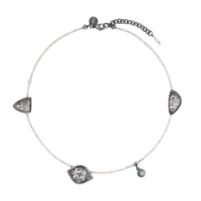 Necklace with hand-repussed pendants from the Nepal collection