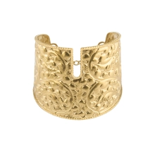 Gold-plated, wide cuff bracelet from the Nepal collection