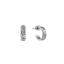 Graphite hoop earrings from the Nepal collection