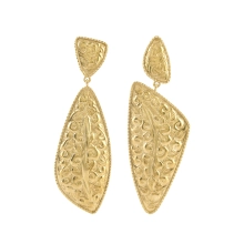 Long, asymmetrical earrings from the Nepal collection