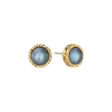 Round earrings with labradorites from the Nepal collection
