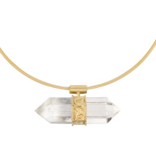 A unique rigid necklace with Himalayan crystal from the Nepal collection