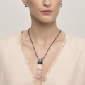 Chain necklace with a rock crystal pendant – ORSKA