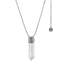 A unique long necklace with Himalayan crystal from the Nepal collection
