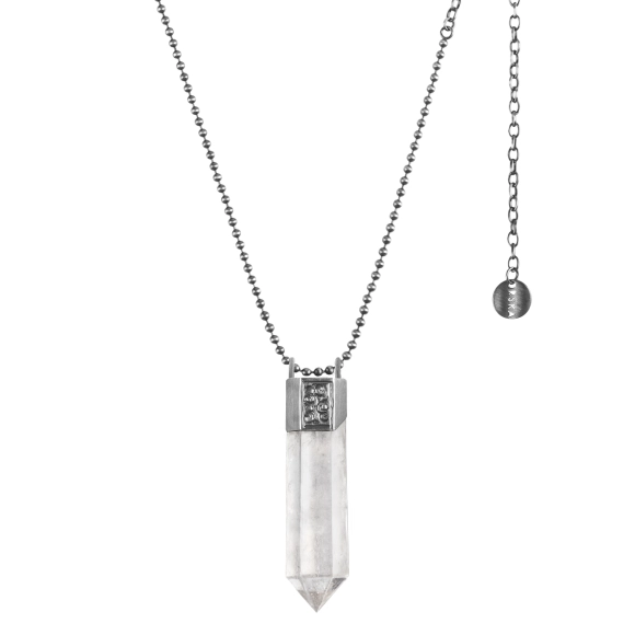 Unique necklace with a Himalayan crystal