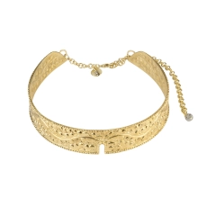 Gold-plated, rigid necklace from the Nepal collection