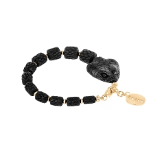 Wooden snake bracelet from the Kembali collection