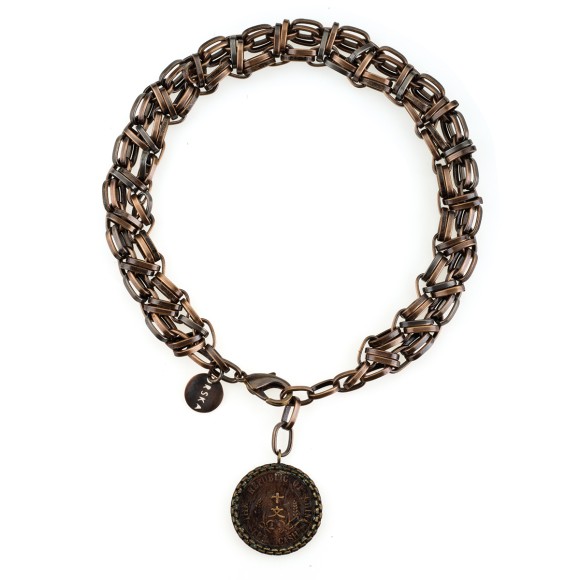 Chain necklace from the Ducats collection with a coin - DN38-1 - ORSKA jewelry