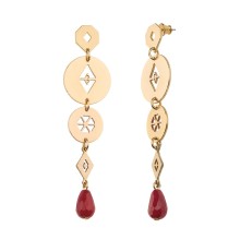 Long jade earrings from the Peru collection