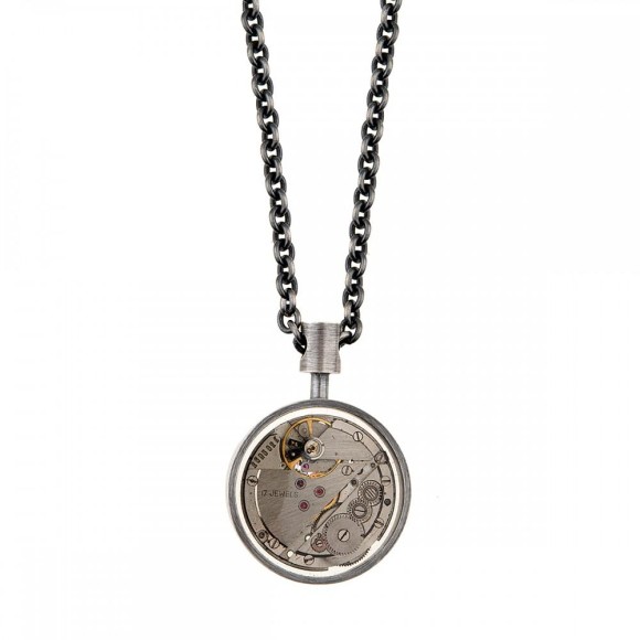 Oxidized necklace with watch parts from the Vintage collection VN48-1-1 ORSKA jewelry