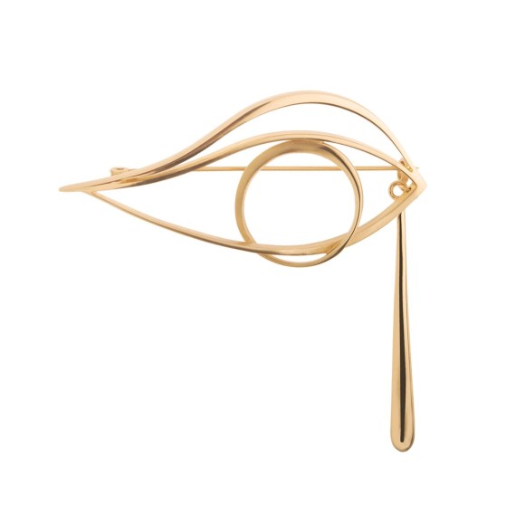 Eye-shaped brass brooch from the Body collection BB32-2-1 ORSKA jewelry