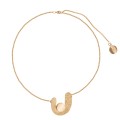 Artistic necklace made of brass from the MOON collection by ORSKA jewelry