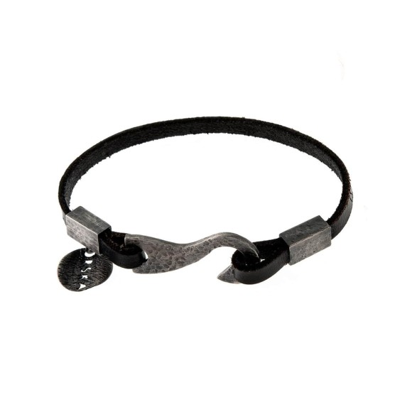 Bracelet on a black strap from the Revolt collection RVA25-2 ORSKA jewelry