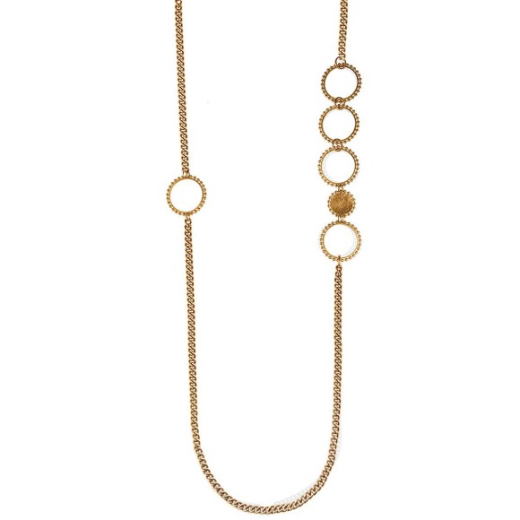Long necklace from the Ray collection with asymmetrical links - ORSKA jewelry