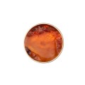 Round cognac amber ring from the Baltica collection by ORSKA jewelry