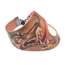 Wide wrist bracelet with tattooed dragon from the Tattoo collection