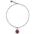 Short necklace with a pendant with an eye on a chain by the ORSAK jewelry brand