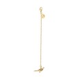 Gold handbag pendant from the VIVO collection with a bird, handmade by ORSKA artistic jewelry brand