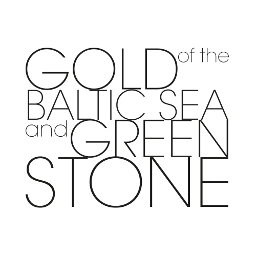 Gold of the baltic sea and green stone