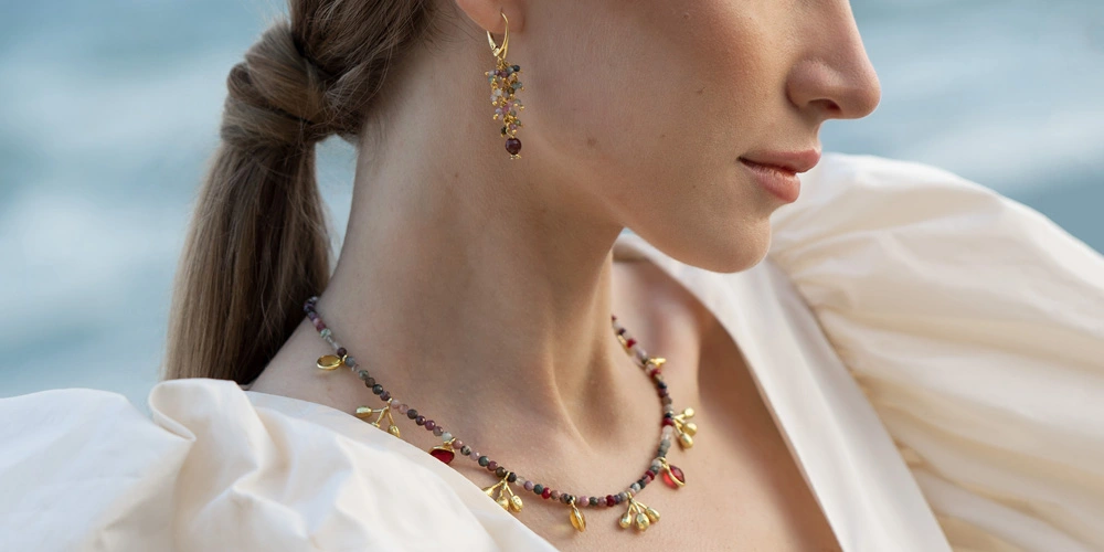 Necklace with tourmaline by ORSKA