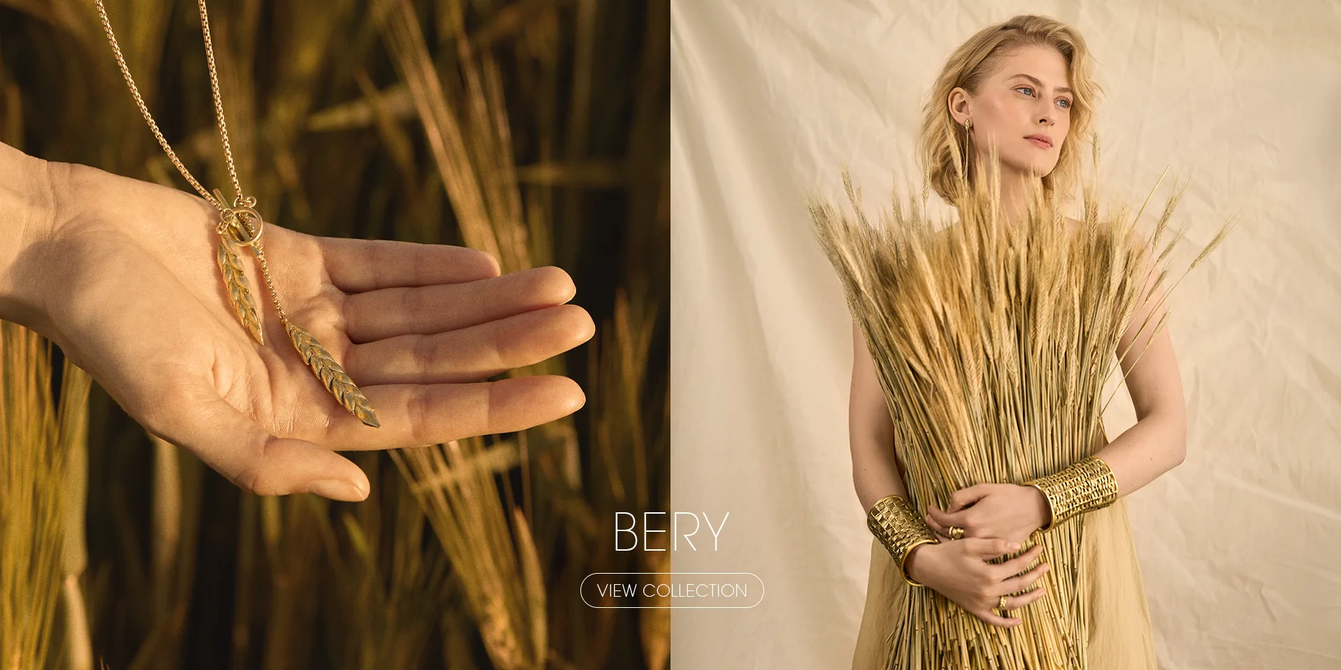 Bery - gold-plated jewelry with ears of corn by ORSKA