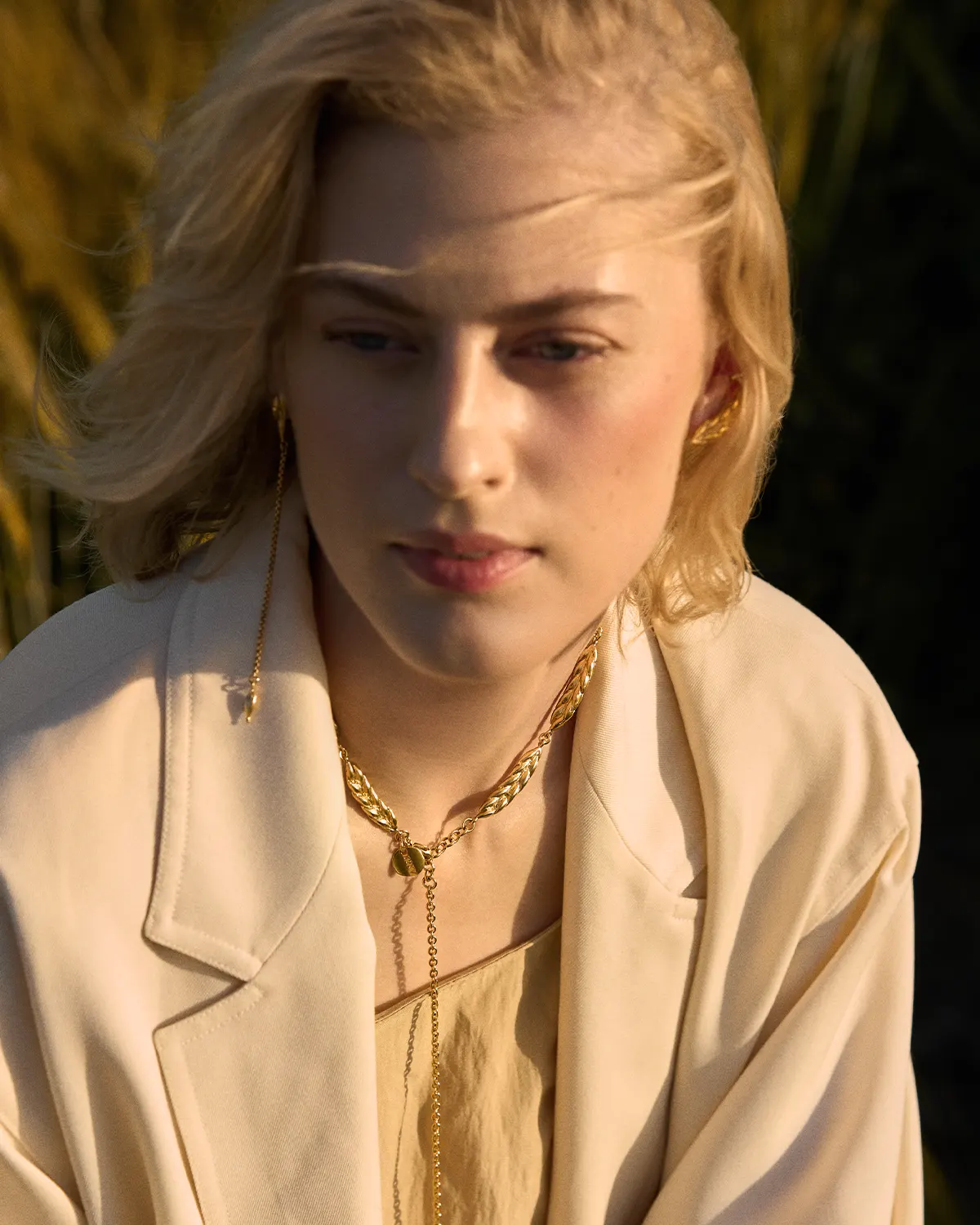Gold-plated jewelry with ears of grain by ORSKA