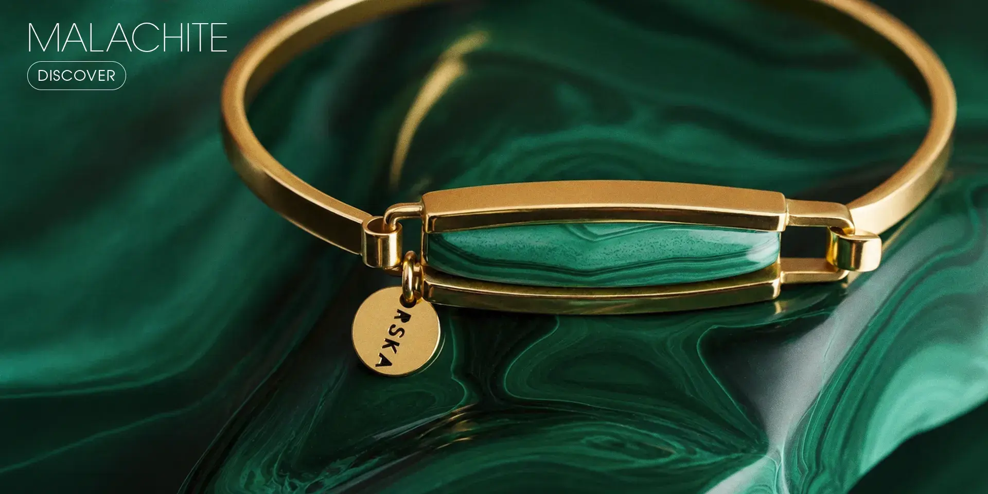 Handmade jewelry with malachite by ORSKA