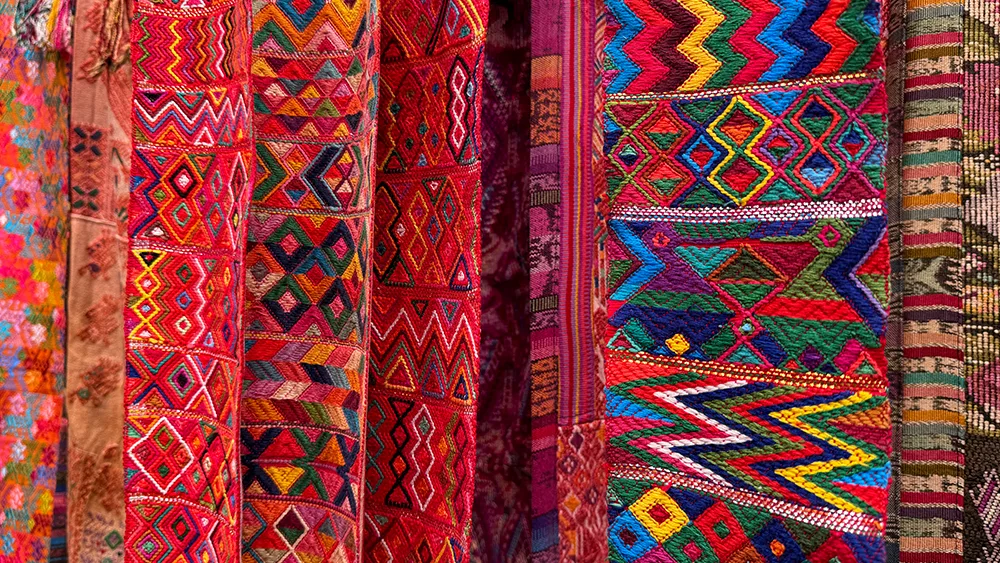 Colorful fabrics for bracelets from Guatemala collection
